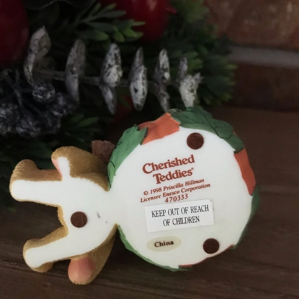 ❤️ Rare 1998 Cherished Teddies Pumpkin Candle‼️FINAL SALE